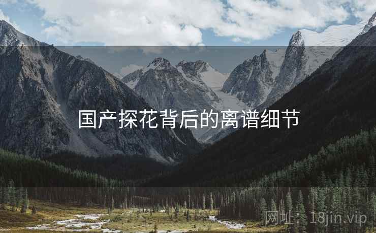国产探花背后的离谱细节 国产探花背后的离谱细节