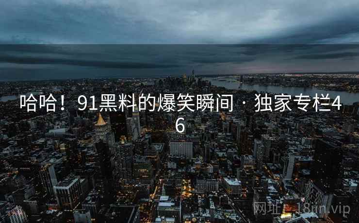 哈哈!91黑料的爆笑瞬间 · 独家专栏46